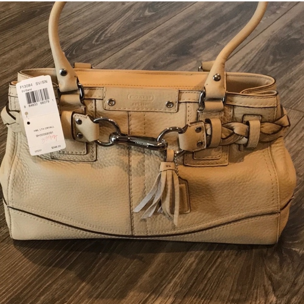 y2k coach Hamptons Carryall braided belt Handbag / coach carryall hamptons purse - Picture 2 of 12